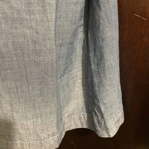 J. Crew Brand Women's XL Chambray Blue Denim Shoulder Tie Romper Style Dress - Picture 7 of 7